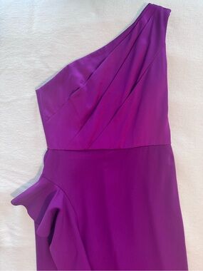 Adrianna Papell Fuchsia One-Shoulder Dress